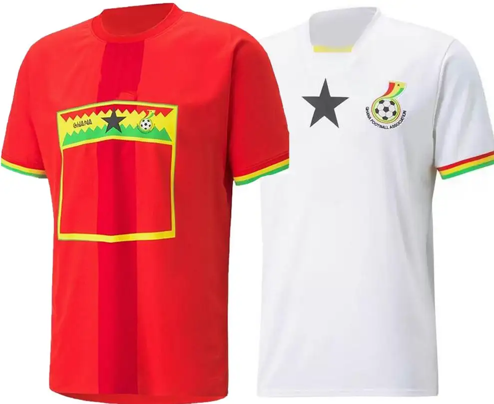 Tout nouveau 2022-23 édition de joueur de Football de haute qualité Ghana Jersey Set Wholesale S-XXL