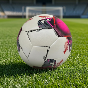 Balón de Fútbol Cosido a Mano de Cuero PU, Talla 4, para Entrenamiento y Partido, Patrón Blanco, para Adultos - Product Image 4