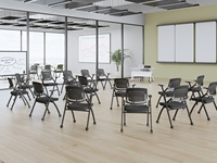 Chaise de formation pliable multifonctionnelle en maille avec tablette d'écriture, idéale pour le bureau, les études, les réunions et l'usage commercial