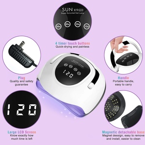Lampe à ongles professionnelle Sun X9 MAX 57 UV LED avec 4 minuteurs, capteur automatique, 12W, équipement en plastique pour vernis gel - Product Image 5