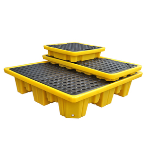 Paleta de contención de derrames de 4 tambores de alta capacidad 1300x1300 X300mm 280L para almacenamiento temporal de derrames - Product Image 5