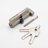 Cerradura Mecánica de Perfil Europeo Wellone, Cilindro de 70 mm con Perilla de un Solo Lado, Niquelado, Grado 2 ANSI, Fábrica de Guangdong, con 3 Llaves