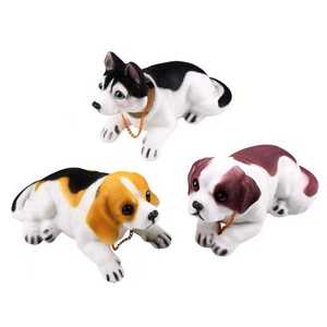 L-30 Figurine de bouledogue mignon à tête oscillante pour tableau de bord de voiture, en résine, accessoires de voiture, décoration intérieure - Product Image 3
