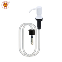 Dispensador de Jabón para Hotel, Dispensador de Jabón Líquido Blanco de Plástico ABS, Dispensador de Jabón Táctil con Cabezal de Bomba y Kit de Tubo de Extensión