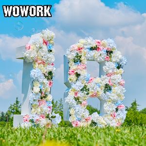 WOWORK diskon besar tas kosmetik bordir bunga dekorasi bentuk cinta huruf logam untuk acara pesta dan pernikahan - Product Image 5