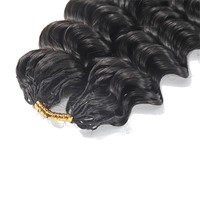 Cheveux vierges péruviens de haute qualité, super double drawn, pour tresses au crochet, ondulations profondes, boucles naturelles, qualité supérieure premium
