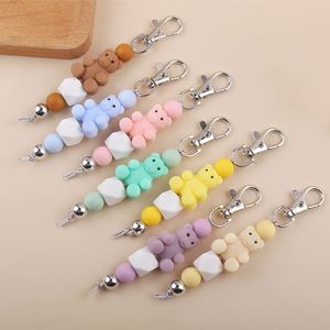 Fast Shipping Metal Silicone Bear Keychain Girls Cute Gummy Bear Keyring Bag Charms Purse Accessories Small MOQ Fast Delivery - Product Image 3
