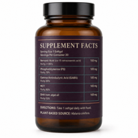Suplemen Otak Grosir Faitury, Dukungan Nootropik, Kandungan Tinggi 150mg Asam Nervonat Dengan 100mg Fosfatidilserin