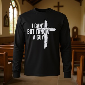 Je ne peux pas, mais je connais un gars, un chrétien religieux, un t-shirt à manches longues - Product Image 3