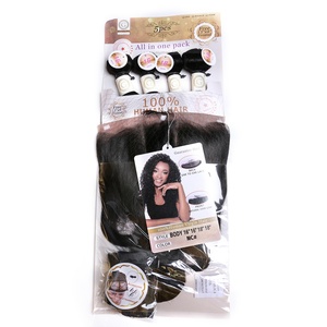 Lot de Cheveux Garantie Qualité Body Wave 100% Naturels, 4 Bundles et un Frontal pour un Ensemble, 280 grammes pour une Coiffure Complète, Bon Prix - Product Image 5