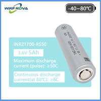 Batterie UAV légère CE Winfinova 1000 cycles longue durée 3.6V 5000mAh 70A à charge rapide liquide 3C, performance stable 21700