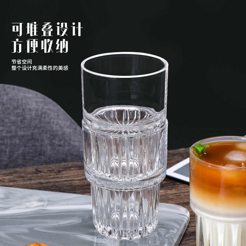 10oz Stackable thickened glass Nordic restaurant usd coffee water cup