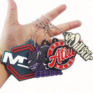 Custom Design 2D Logo Themed Rubber Key Chain Ring Soft Pvc Bulk Keychain - Product Image 4