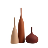 Vas Keramik Qianrui Laris Manis Desain Modern Sederhana Warna Morandi Vintage Art Deco untuk Ruang Tamu & Pernikahan