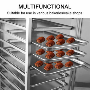 Cocina comercial Fabricación de acero de grado alimenticio Acero inoxidable 16/18/32 capas Gn Pan Bandejas para hornear Rack Trolley para horno de rotor - Product Image 5