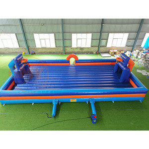 Terrain de jeu gonflable de football <span class=keywords><strong>pour</strong></span> enfants et adultes, <span class=keywords><strong>location</strong></span> de fête, couleurs bleu et rouge - Product Image 6