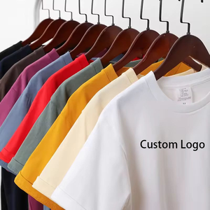 Camiseta de Cuello Redondo de Algodón Puro de 230 g/m² para Hombre, Camiseta Informal Extra Grande, Logotipo Personalizado, Manga Corta, Impresión Digital, Camiseta Lisa - Product Image 1