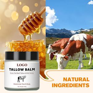 Baume fouetté au suif de bœuf nourri à l'herbe et au miel sauvage, non parfumé, naturel, pour tous types de peau (visage et corps) - Product Image 2