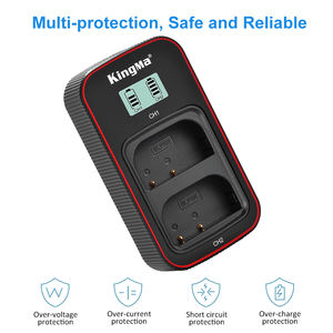 Baterai KingMa 1960mAh 7.2V DMW-BLF19 dan Pengisi Daya LCD Ganda BM058 untuk BLF19E DMC-GH3 GH5 GH4 - Product Image 3