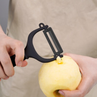 MIDDIA Keramische Groente- en Fruit Schilmes Ergonomische Handgreep Roestvrij Aardappel Komkommer Rasp voor de Keuken