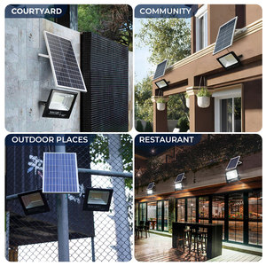 Luz de inundación LED <span class=keywords><strong>solar</strong></span> para exteriores de <span class=keywords><strong>60W</strong></span> resistente al agua IP67 Lampadaire Solaire iluminación eficiente de energía <span class=keywords><strong>solar</strong></span> - Product Image 2