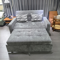 Sofá cama plegable moderno, muebles de apartamento, tapicería de tela, sala de estar, adecuado, cama plegable, sofá cama de almacenamiento