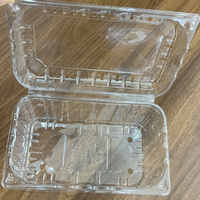 Boîtes à légumes jetables en PET transparent, emballages en plastique ventilés pour fruits frais de 500g/1kg