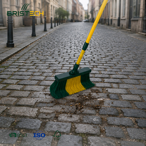 Balai de jardin robuste en bois pour <span class=keywords><strong>terrasse</strong></span> extérieure, balai à pousser personnalisé pour béton - Product Image 1