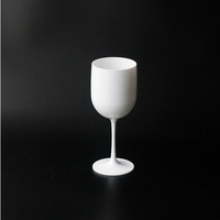Gobelet en plastique coloré BST 16oz 480ml avec long pied, verre à vin incassable pour les mariages et les fêtes, pour le champagne et les vins