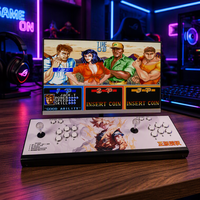 Manette de combat arcade en métal, console de jeu vidéo rétro, pour un joueur, cabinet domestique, connexion moniteur, panneau anglais