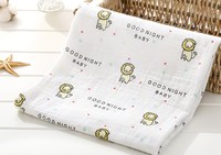 Cy1,5 motifs en mousseline, couvertures de bébé, arc-en-ciel, éléphant, Lion, fleur, feuille, dinosaure