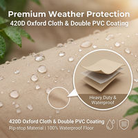 Tente de camping de luxe pour l'extérieur, 13,68 m², tissu Oxford, glamping pour 3-4 personnes, tente de camping gonflable, imperméable