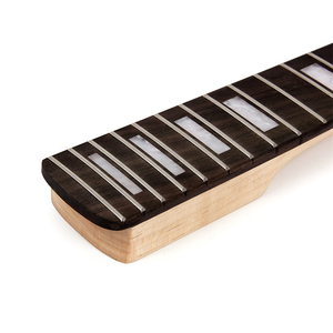 Kit de guitarra DIY personalizado sin terminar, cabezal de paleta sin acabar, mástil de guitarra de arce canadiense atornillado, 22 trastes - Product Image 5