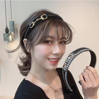 Luxe coréen filles fleurs Simple Diademas Para Cabello bandeaux élégant treillis maquillage bandes de cheveux produits de beauté accessoires