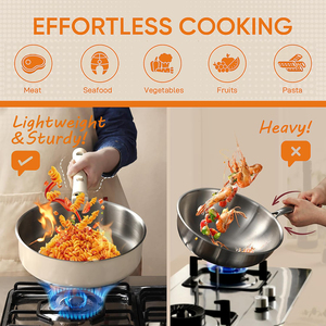 Ensemble de casseroles en acier inoxydable de haute qualité à 3 couches avec couvercles en verre, adaptées aux cuisinières à gaz et à induction, en acier inoxydable triple couche - Product Image 5