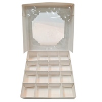 Boîtes d'emballage en papier de luxe en gros avec couvercle en plastique et fenêtre pour chocolats, gâteaux, bonbons, donuts, biscuits et brownies