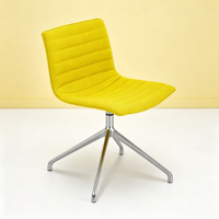 Chaise de salle à manger pivotante en aluminium à base 4 étoiles, pour la maison, le bureau, l'hôtel, le café, le salon et la chambre à coucher (vente en gros)