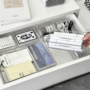 Acrylic <b>Drawer</b> Organizer With Compartments Transparent Thickened <b>Plastic</b> For Home Dormitory Storage - Product Image 1