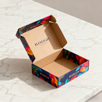 Boîtes en carton ondulé recyclables imprimées en noir haut de gamme personnalisées avec doublure en éponge |   Emballages pour vêtements et chaussures