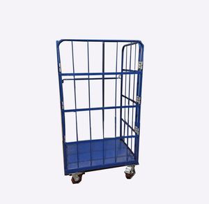 भारी शुल्क फोल्डेबल स्टील ट्रॉली 4 रंग लॉजिस्टिक्स हैंड कार्ट फोल्डेबल पिंजरे शरीर ओम आपूर्तिकर्ता भंडारण - Product Image 5