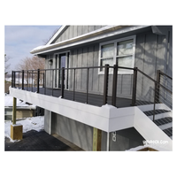 Luxseal Design moderne Garde-corps Système de verre Garde-corps en verre sans cadre en aluminium pour escalier de balcon