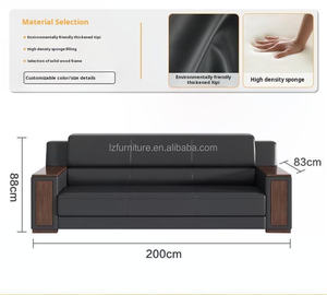 Nuevo Sofá de Recepción para Oficina, Estilo Chino, Moderno y Sencillo, Combinado con Mesa de Centro - Product Image 4