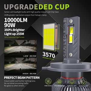 Alta potencia Super brillante 6000K 20000LM Led faros Kits de conversión Focos H4 H7 H11 9005 9006 200W coche Led faros - Product Image 6
