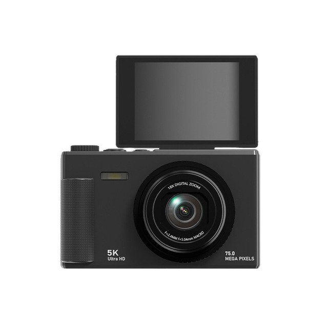 Professional Retro Style 5K Mirrorless Digital Camera for Students Cross-Border HD Photography Flip Screen CCD Supports MicroSD
