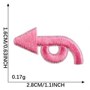 Parches Termoadhesivos Mini de Bordado con Diseños de Amor, Sonrisa, Flecha, Estrella y Corazón para Decoración de Etiquetas de Equipaje y Bolsos - Product Image 6