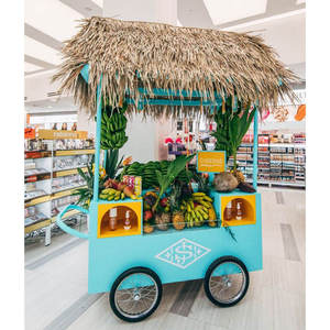 Customized Candy Tropical Fruit Display Mobile <strong>Food</strong> <strong>Cart</strong> 200 Units Capacity 2/4 Wheels <strong>Indoor</strong>/Outdoor Use Wedding Use E-Candy - Product Image 3