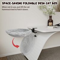 Lit-hamac pour chat réglable, ergonomique et pliable à 90 °, lits pour chaton jusqu'à 44 lb, support pour lits pour chat