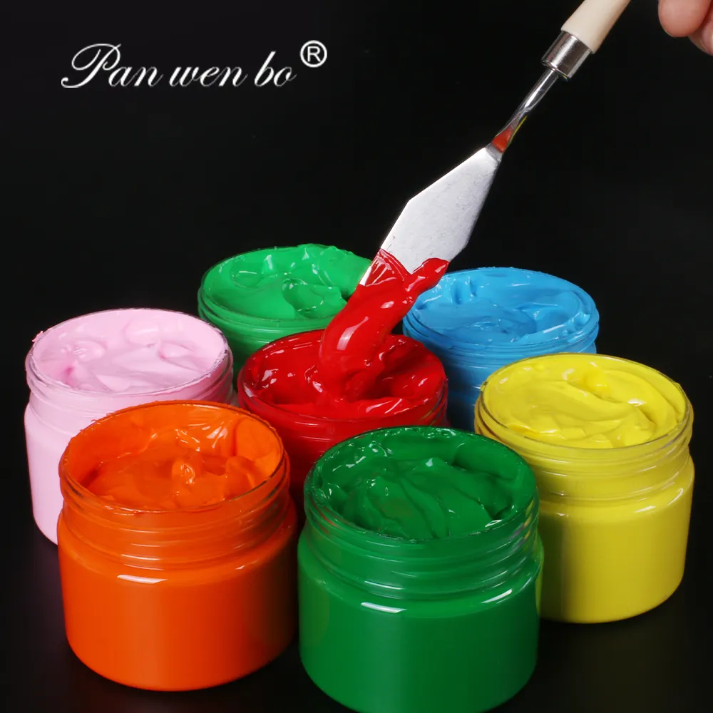 Vente en gros de peinture DIY 100ml/300ml ensemble de peinture acrylique pour enfant pour le bricolage fournisseur d'art de peinture acrylique à l'huile