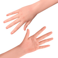 Guantes de Mano Femeninos para Disfraz de Travesti, para Cubrir Cicatrices, con Textura de Piel Altamente Simulada, Prótesis para Cubrir Cicatrices en el Brazo