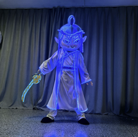 Costume de mascotte LED lumineux de personnage mythologique chinois, combinaison intégrale lumineuse en coton pour homme, idéal pour les spectacles sur scène